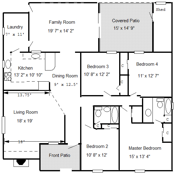 House Floor Plans with Measurements